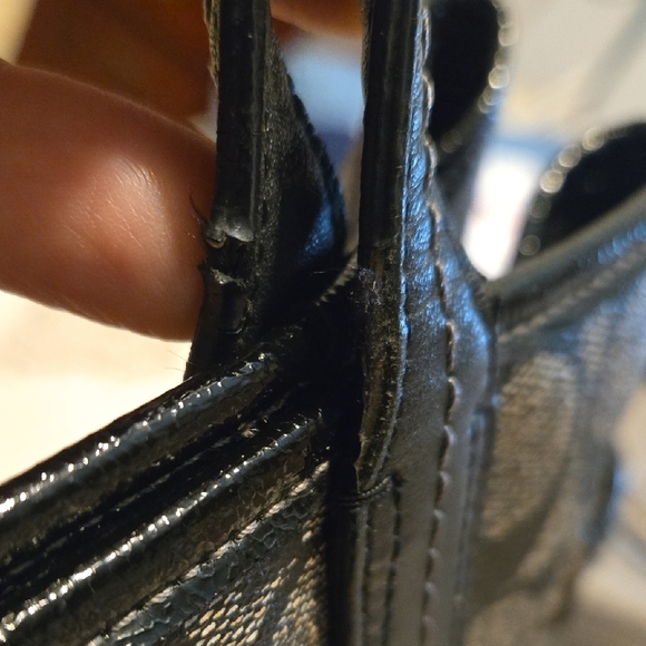 Coach Black and Gray Monogram Tote - Picture 5 of 5